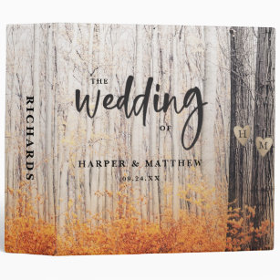 The Two Lovers Carved Trees Wedding Photo Album Binder
