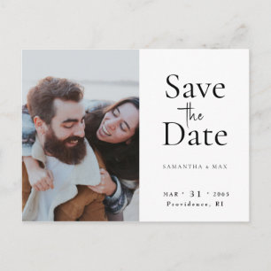 The Two of Us  Photo Modern QR Code Save the Date Postcard