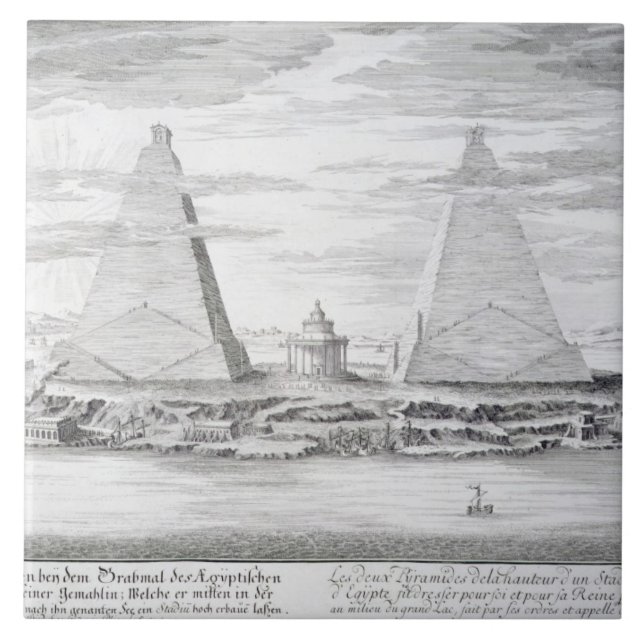 The Two Pyramids of Moeris, King of Egypt and his Tile (Front)