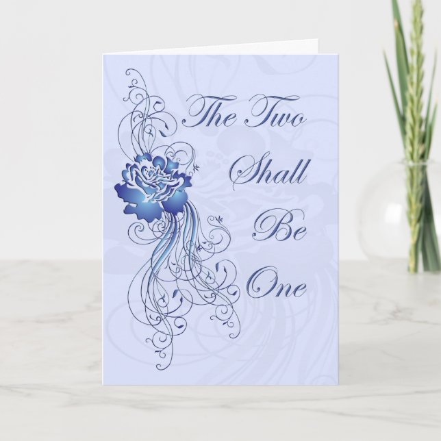 The Two Shall be One Wedding Invite Card Front (Front)