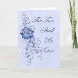 The Two Shall be One Wedding Invite Card Front