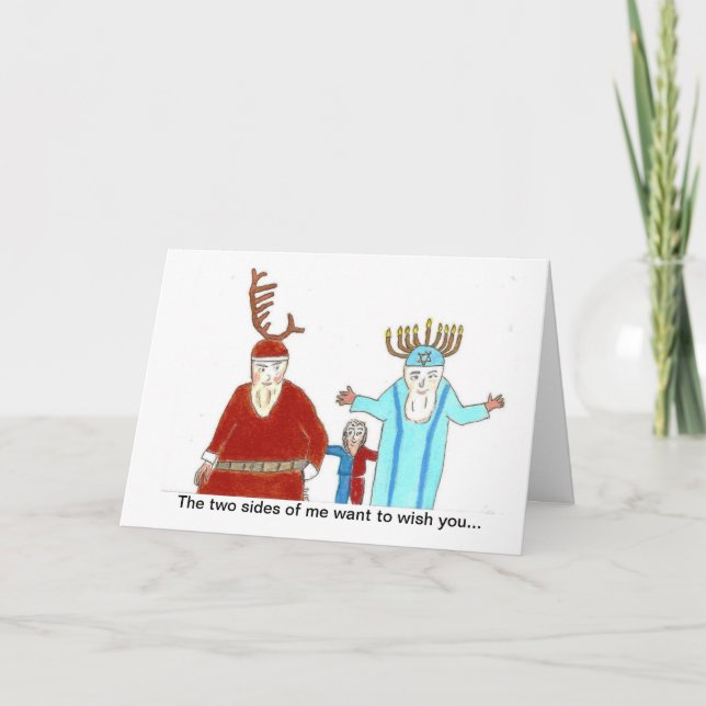The two sides of me holiday card (Front)