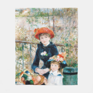 The Two Sisters, On the Terrace Auguste  Renoir    Fleece Blanket