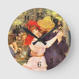 The Two Sisters, On the Terrace Auguste Renoir Round Clock