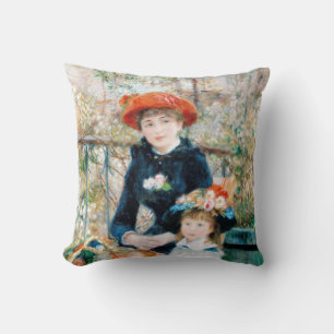 The Two Sisters, On the Terrace Auguste  Renoir    Throw Pillow