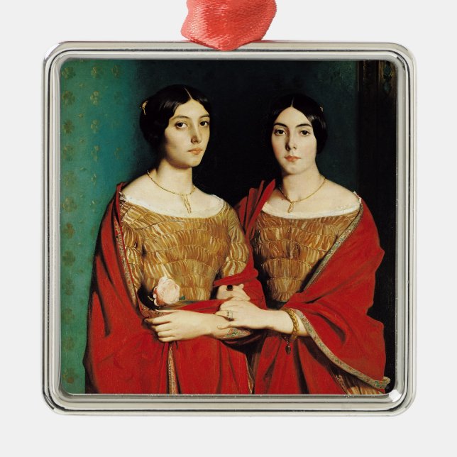 The Two Sisters, or Mesdemoiselles Chasseriau Metal Ornament (Front)