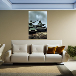 The two tanks   AI Art Poster