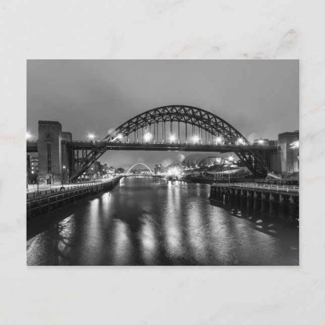 The Tyne Bridge at Night Postcard (Front)