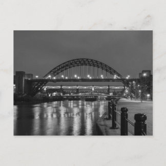 The Tyne Bridges at Night Postcard
