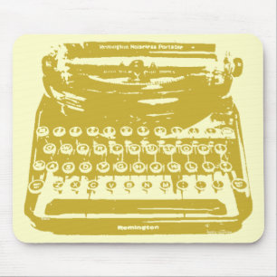 the typewriter - wheat mouse pad