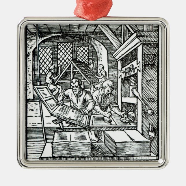 The Typographer, published by Hartman Schopper Metal Ornament (Front)