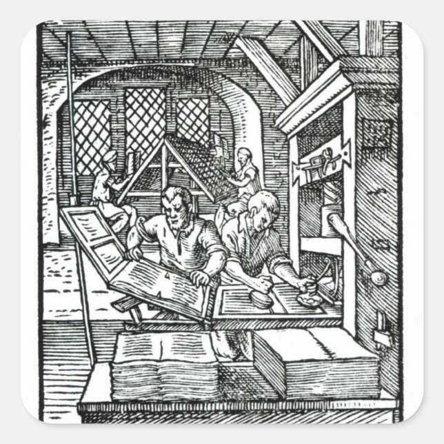 The Typographer, published by Hartman Schopper Square Sticker (Front)