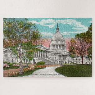 The U.S. Capitol Vintage Large Puzzle