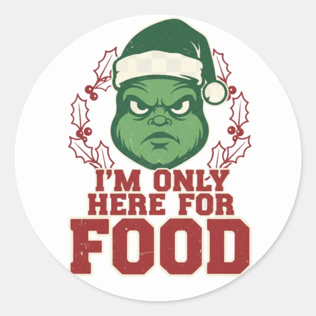 The Ugly Christmas Badge of Honor 🎄☠️ Classic Round Sticker (Front)