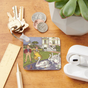 The Ugly Duckling, Vintage Fairy Tale by Hauman Keychain