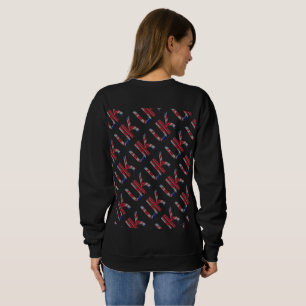 The UK Union Jack British Flag Typography Elegant Sweatshirt