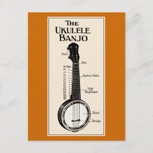 The Ukulele Banjo Postcard
