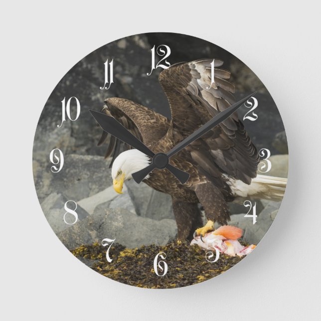 The Ultimate Bald Eagle Round Clock (Front)