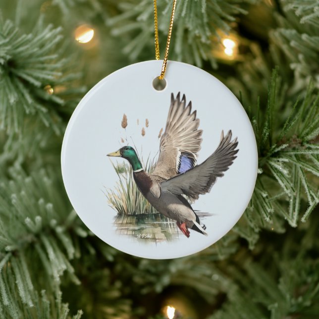 The ultimate duck hunting   ceramic ornament (Tree)