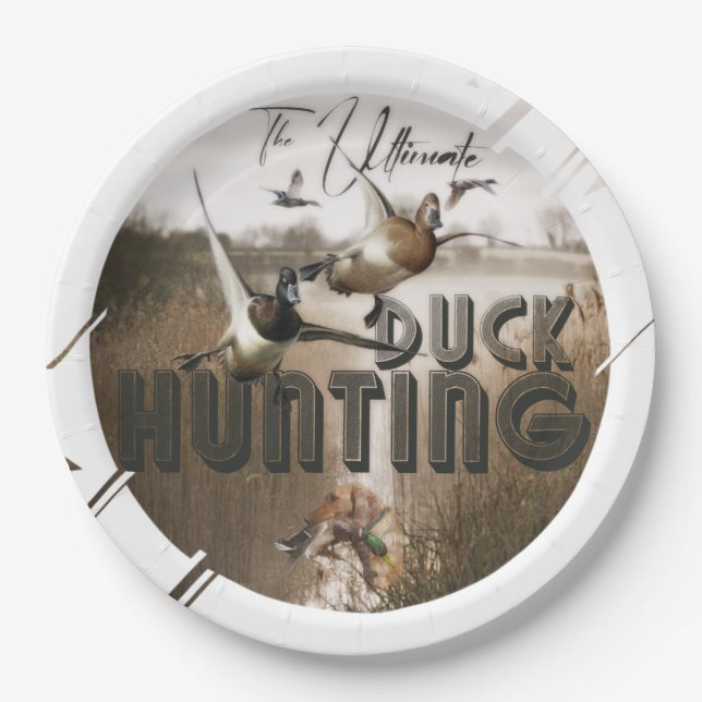 The ultimate duck hunting drawstring bag classic r paper plate (Front)