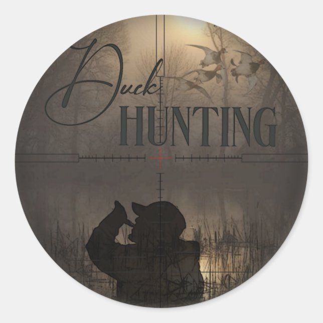The ultimate duck hunting T-Shirt Keychain Watch L Classic Round Sticker (Front)