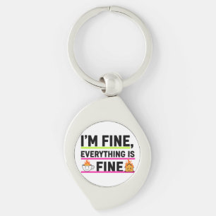 The Ultimate "I'm Fine" Men's Hoodies Keychain