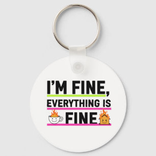 The Ultimate "I'm Fine" Men's Hoodies Keychain