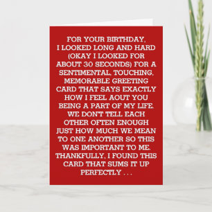 The Ultimate Sentimental Birthday Message (Vodka) Card