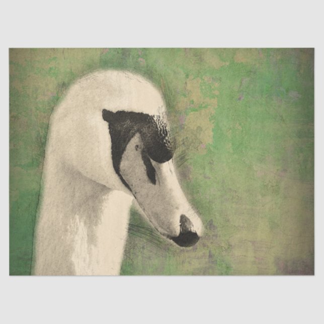 The Ultimate Swan Decoupage Tissue Paper (Front)