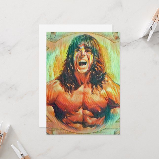 "The Ultimate Warrior" Invitations Artistiques pou (Devant/Arrière en situation)