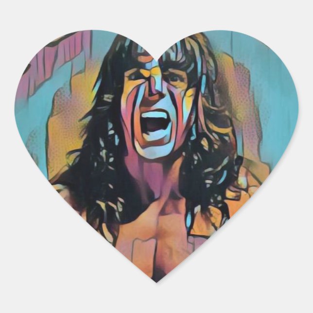 "The Ultimate Warrior" Wrestling Themed Stickers (Front)