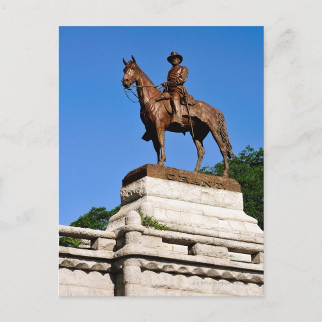 The Ulysses S. Grant statue atop the Grant Postcard (Front)