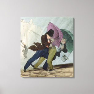 The Umbrella Trip, from 'Flibustiers Parisiens' Canvas Print