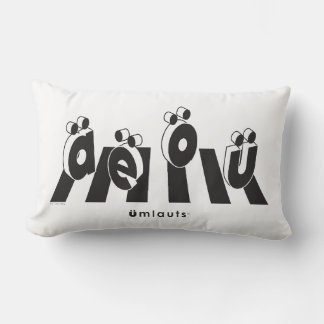 “The Umlauts™ Crossing Over” Lumbar Pillow