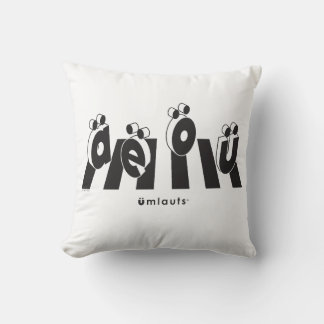 “The Umlauts™ Crossing Over” Throw Pillow