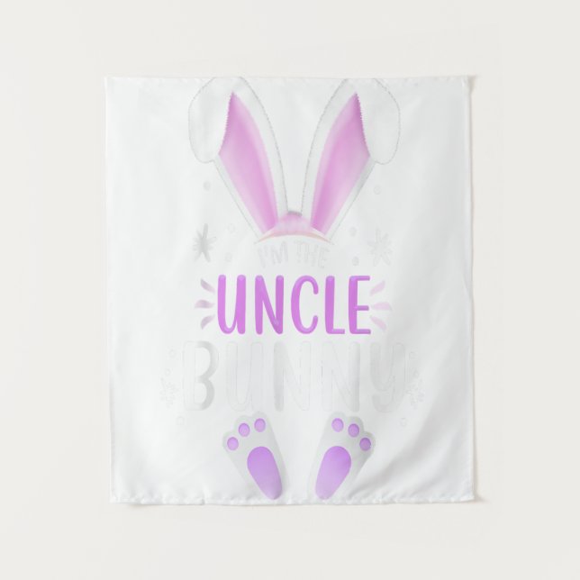 The Uncle Bunny Easter Day Rabbit Family Tapestry (Front)