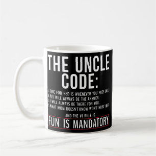 The Uncle Code Fun ins Mandatory Family Brother Coffee Mug