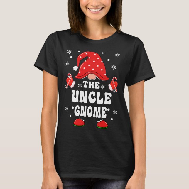 The Uncle Gnome Matching Family Christmas Pajama T-Shirt (Front)