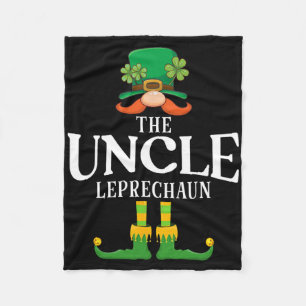 The Uncle Leprechaun St Patricks Day Matching Fleece Blanket
