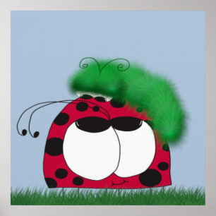 The Uncommon Friends Ladybug and Caterpillar Poster