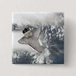 The underside of space shuttle Discovery 2 Inch Square Button