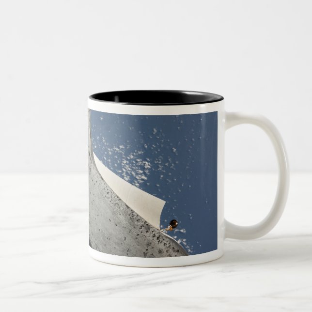 The underside of space shuttle Discovery 2 Two-Tone Coffee Mug (Right)