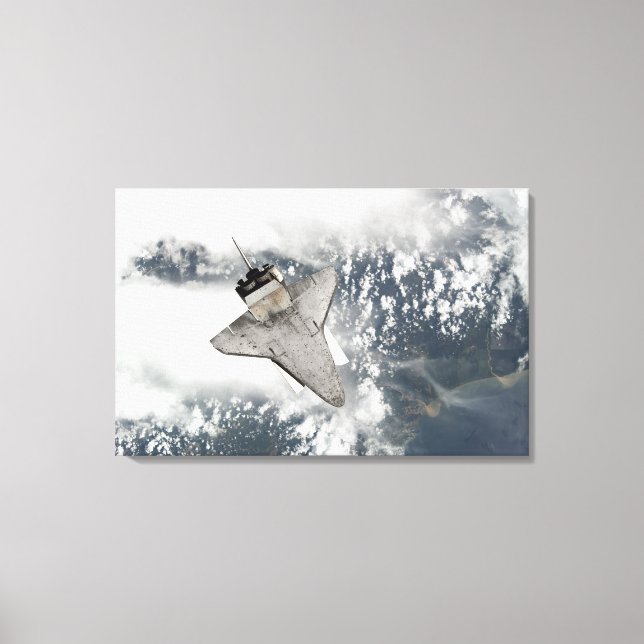 The underside of space shuttle Discovery Canvas Print (Front)