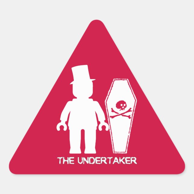The Undertaker by Customise My Minifig Triangle Sticker (Front)