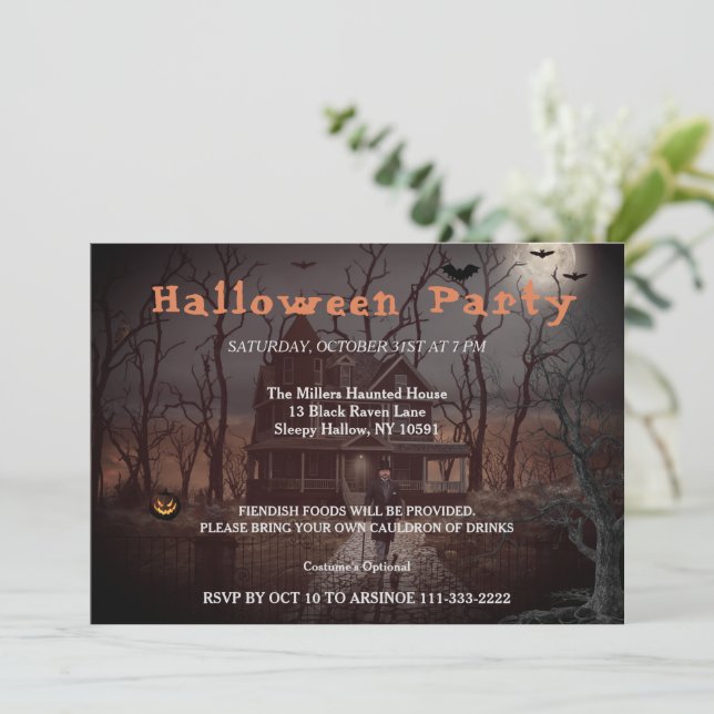 The Undertaker Halloween Party Invitation (Standing Front)