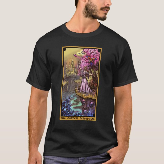 The Underworld Goddess The Fool Tarot Card Pagan W T-Shirt (Front)