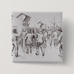 The Unemployed of London 2 Inch Square Button