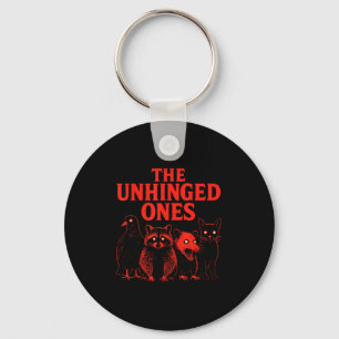The Unhinged Ones Raccoon Cat Possum Pigeon Creepy Keychain
