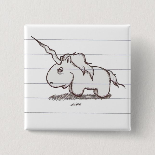 the unicorn 2 inch square button (Front)
