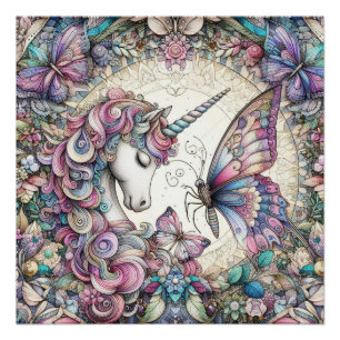 The Unicorn And The Butterfly Poster
